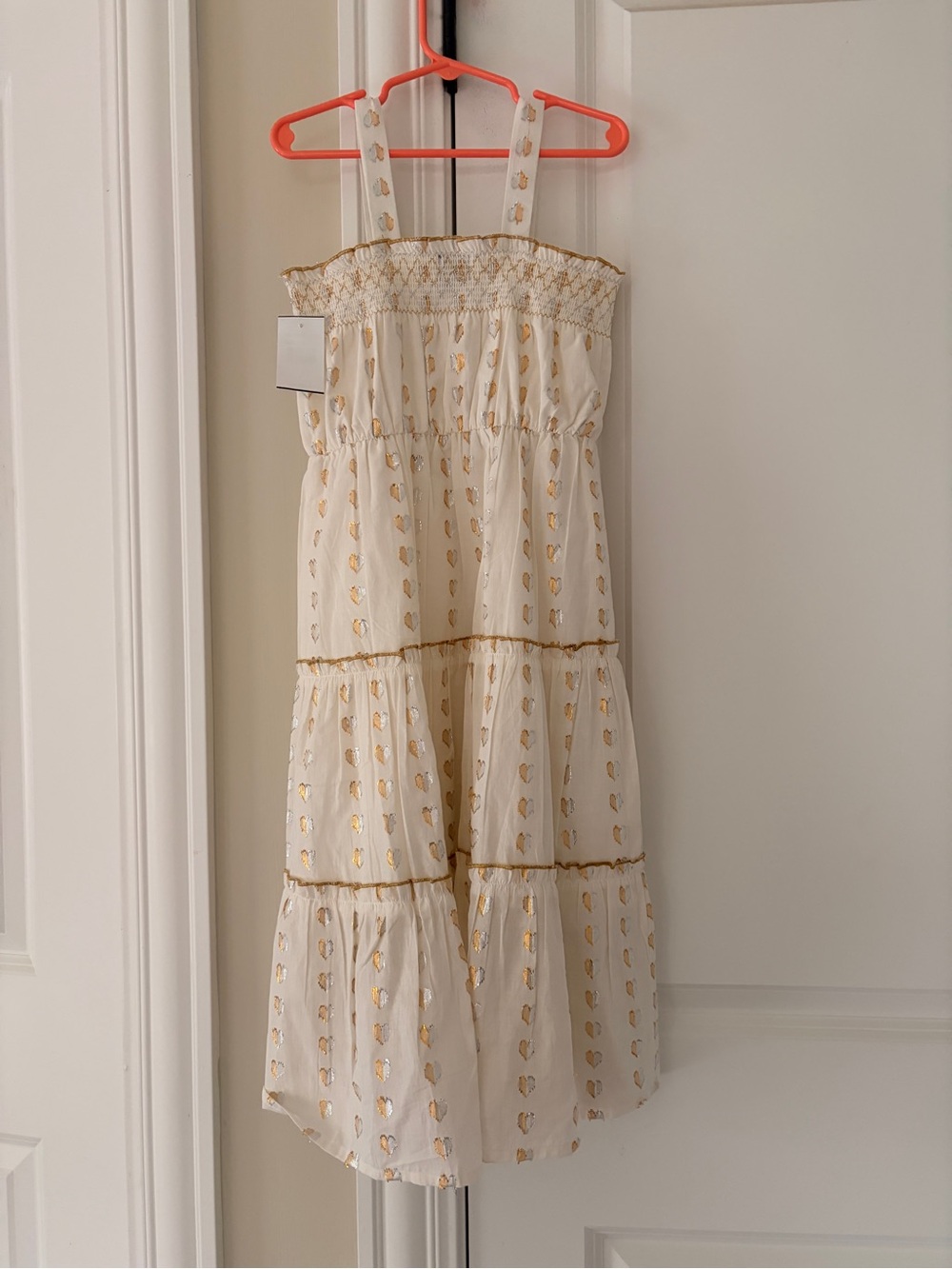 lilt Cream Dress with Gold Heart Accent - NWT